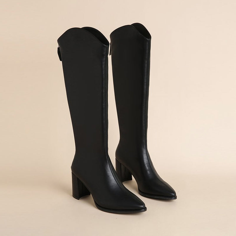 Women's Knee-High Block Heel Boots