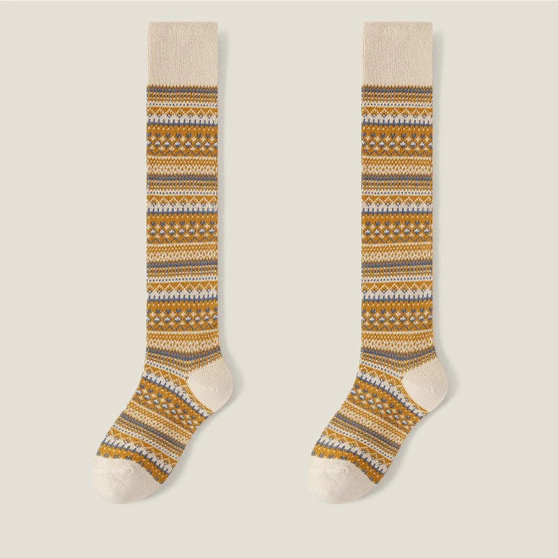 Women Knee-High Socks | Warm Cotton Blend