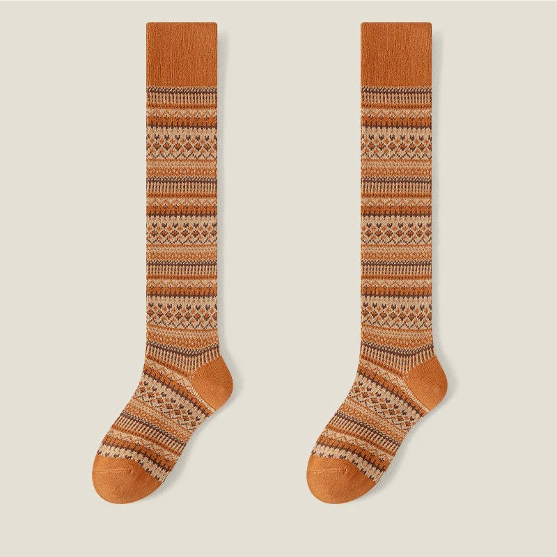 Women Knee-High Socks | Warm Cotton Blend