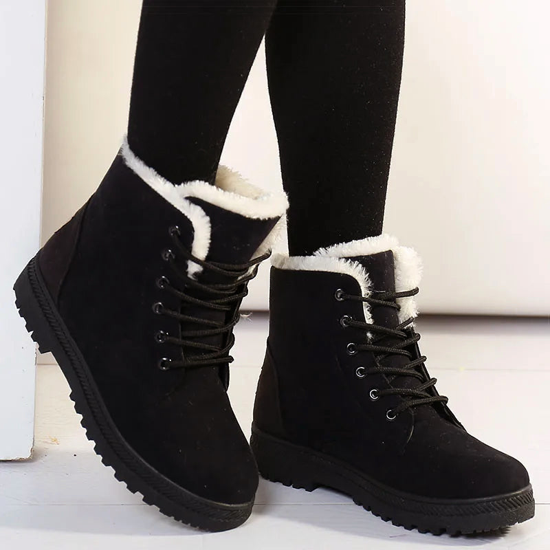 Winter Ankle Boots | Lace-Up Women’s
