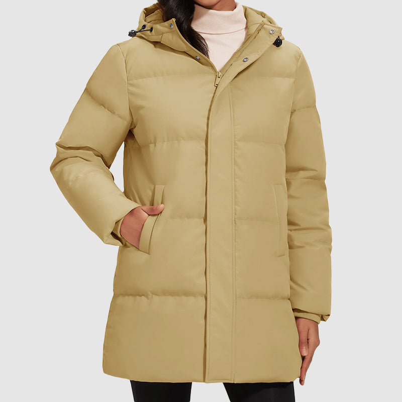 Women's Down Jacket – Quilted Puffer Coat