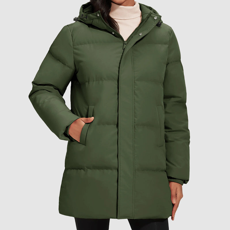 Women's Down Jacket – Quilted Puffer Coat