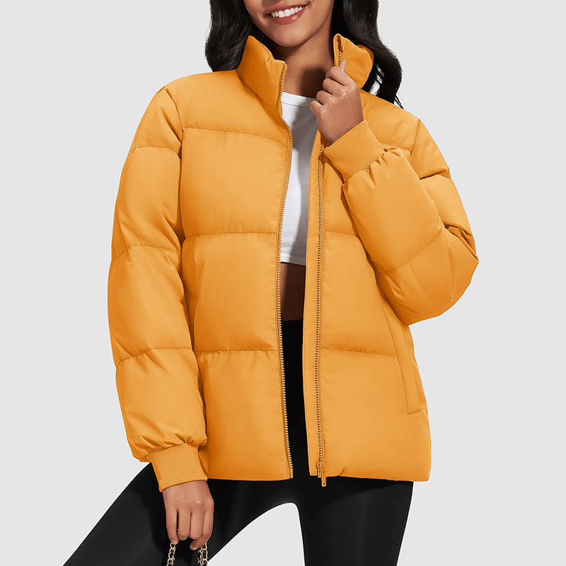 Women's Down Puffer Jacket | Water-Resistant Mid-Length Coat