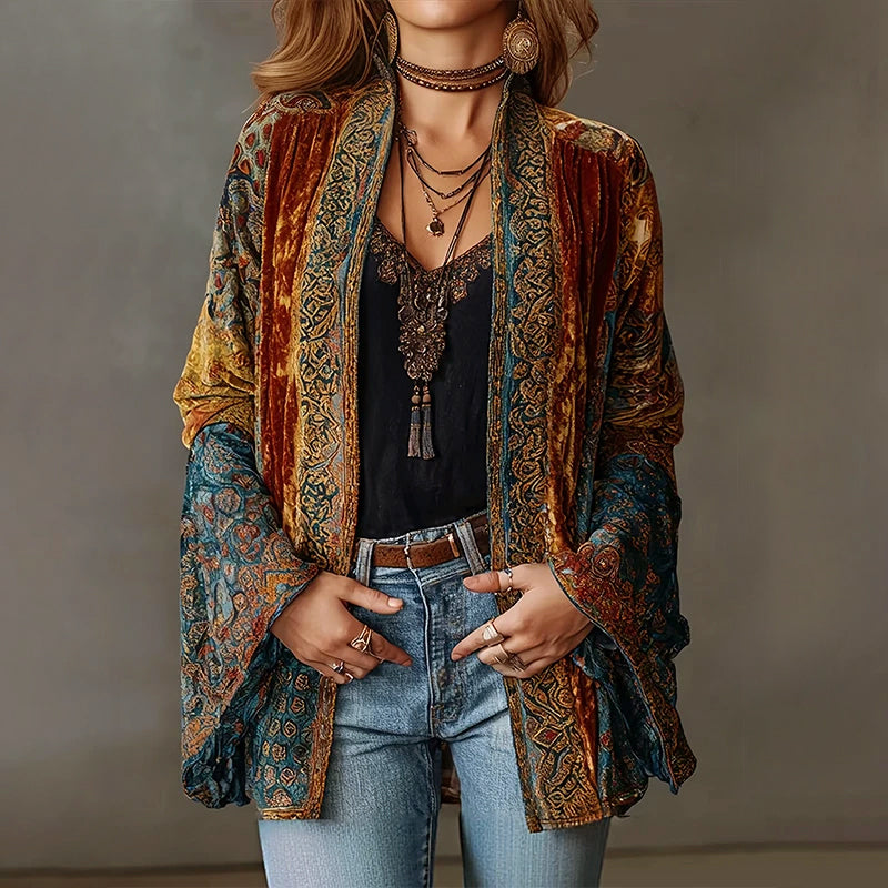Velvet Boho Cardigan – Relaxed Fit