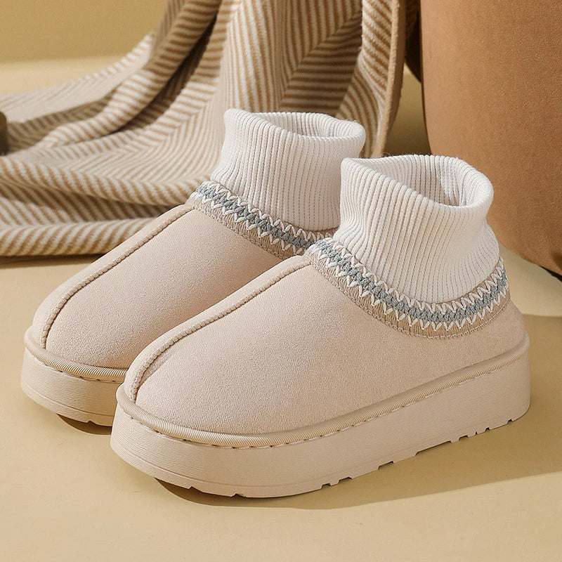 Plush Indoor Slipper Boots Cozy