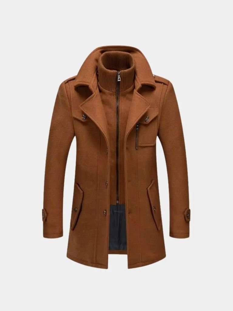 Black Wool Overcoat | Elegant Tailored Coat