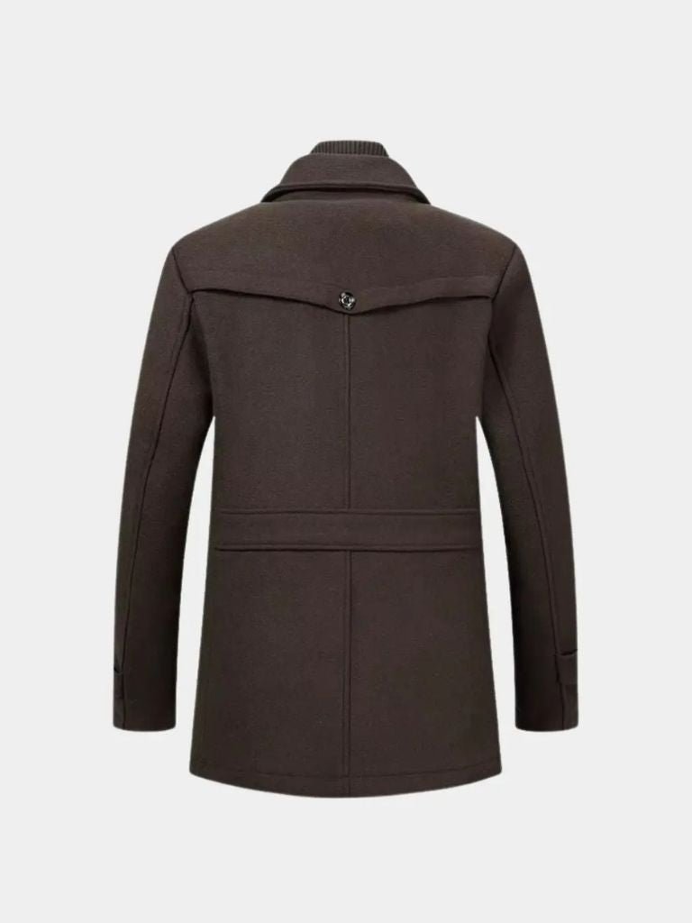 Black Wool Overcoat | Elegant Tailored Coat