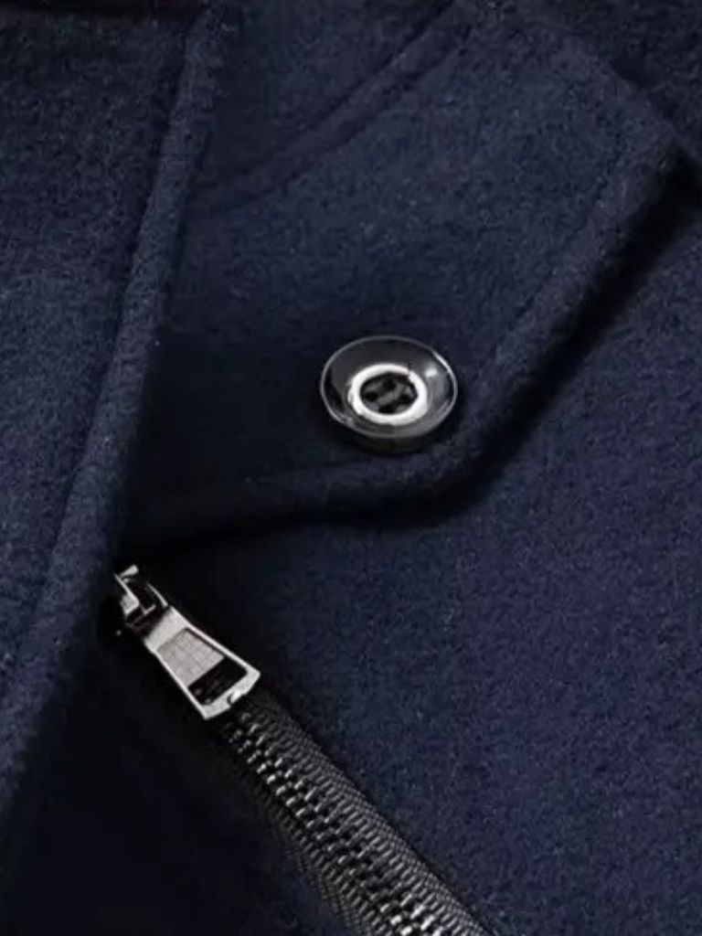 Black Wool Overcoat | Elegant Tailored Coat