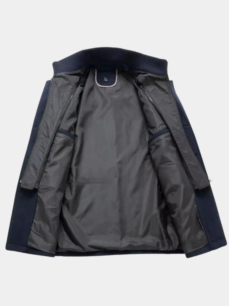 Black Wool Overcoat | Elegant Tailored Coat