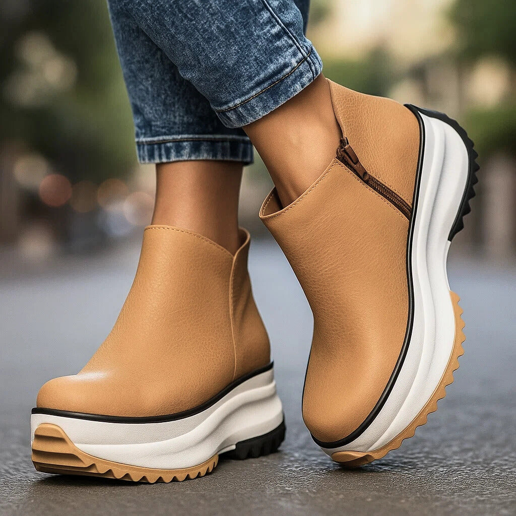 Leather Platform Shoes | Orthopedic Comfort