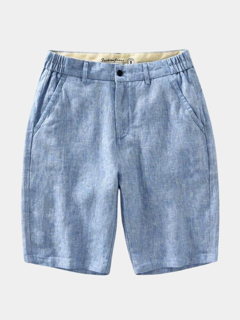 Linen Shorts - Bleu Horizon