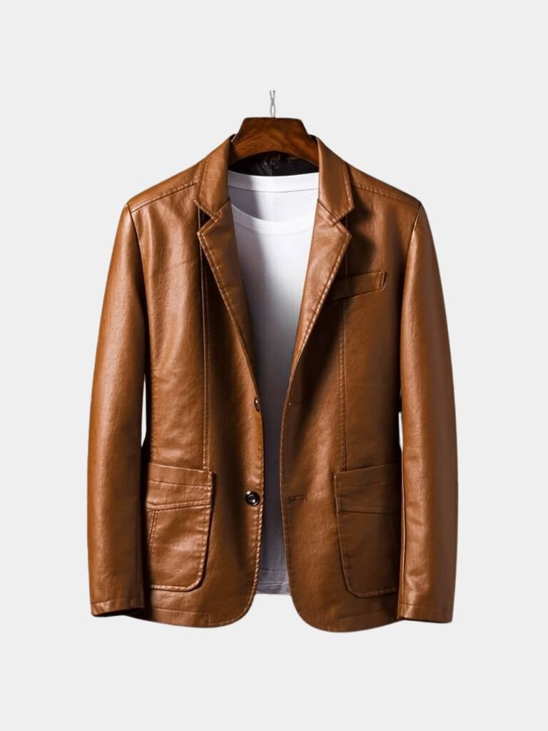 Caramel Leather Jacket - Viretti Milano