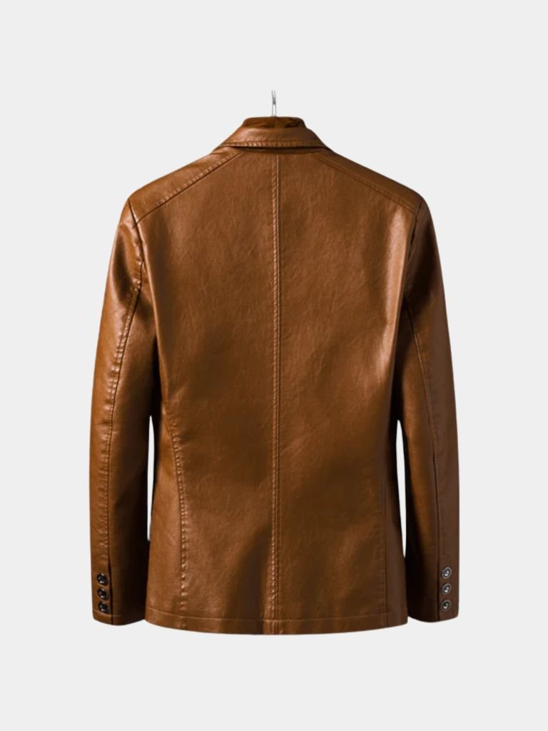 Caramel Leather Jacket - Viretti Milano