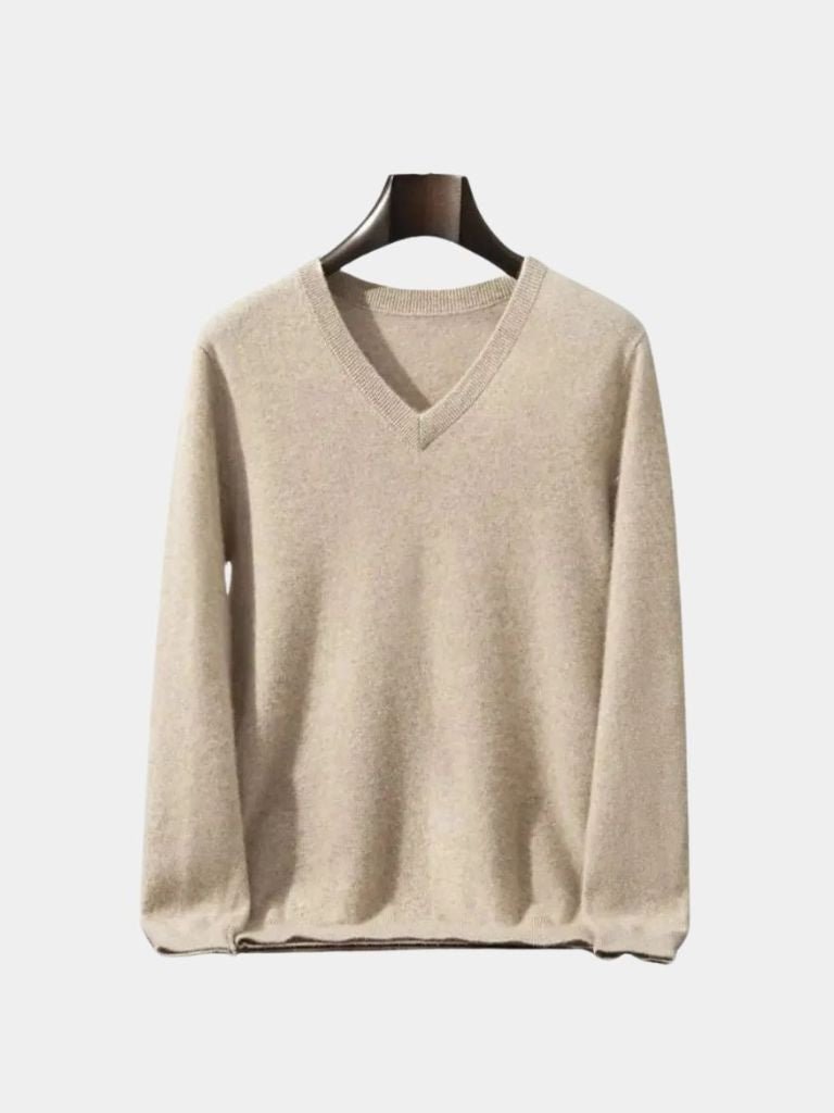 Cashmere V-Neck Sweater | Luxury Wool Blend