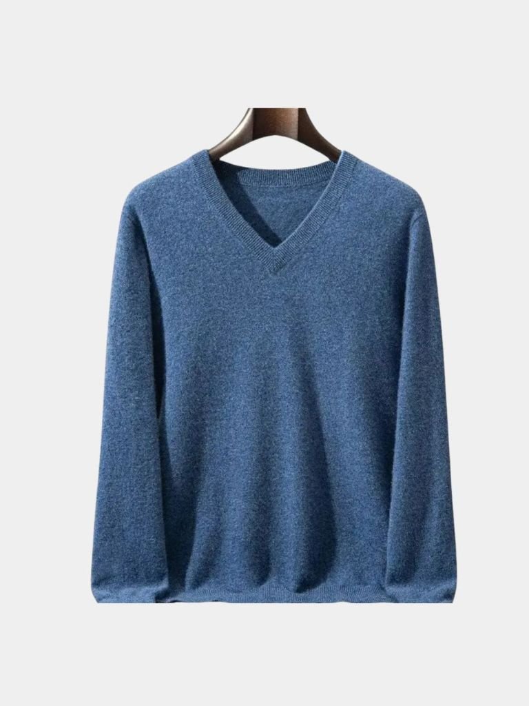 Cashmere V-Neck Sweater | Luxury Wool Blend