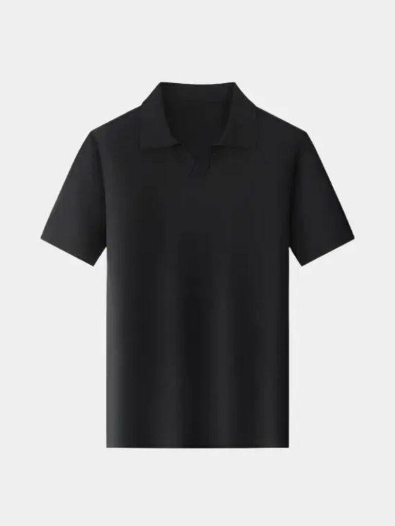 Buttonless Knit Polo Casual Shirt