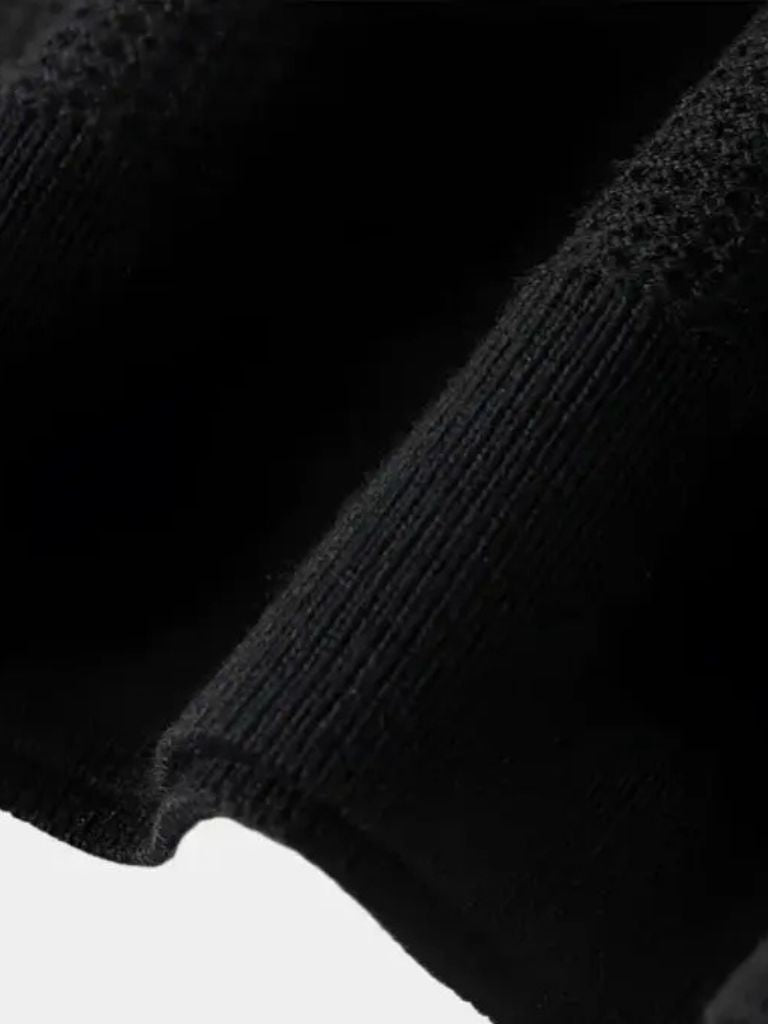 Buttonless Knit Polo Casual Shirt