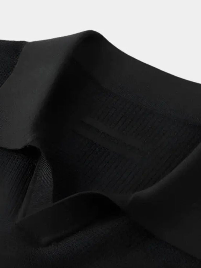Buttonless Knit Polo Casual Shirt