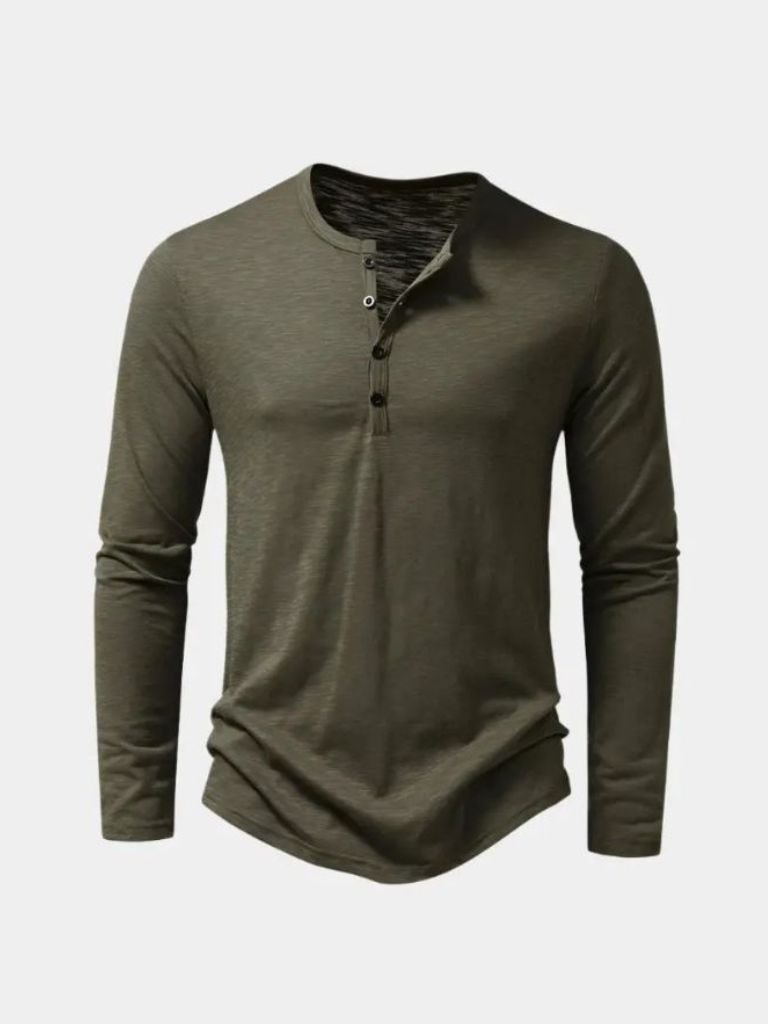 Long Sleeve Henley Premium Shirt