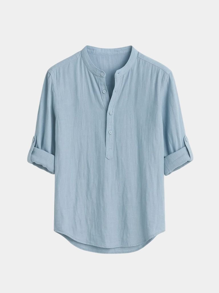 Long Sleeve Henley Shirt – Classic Cotton