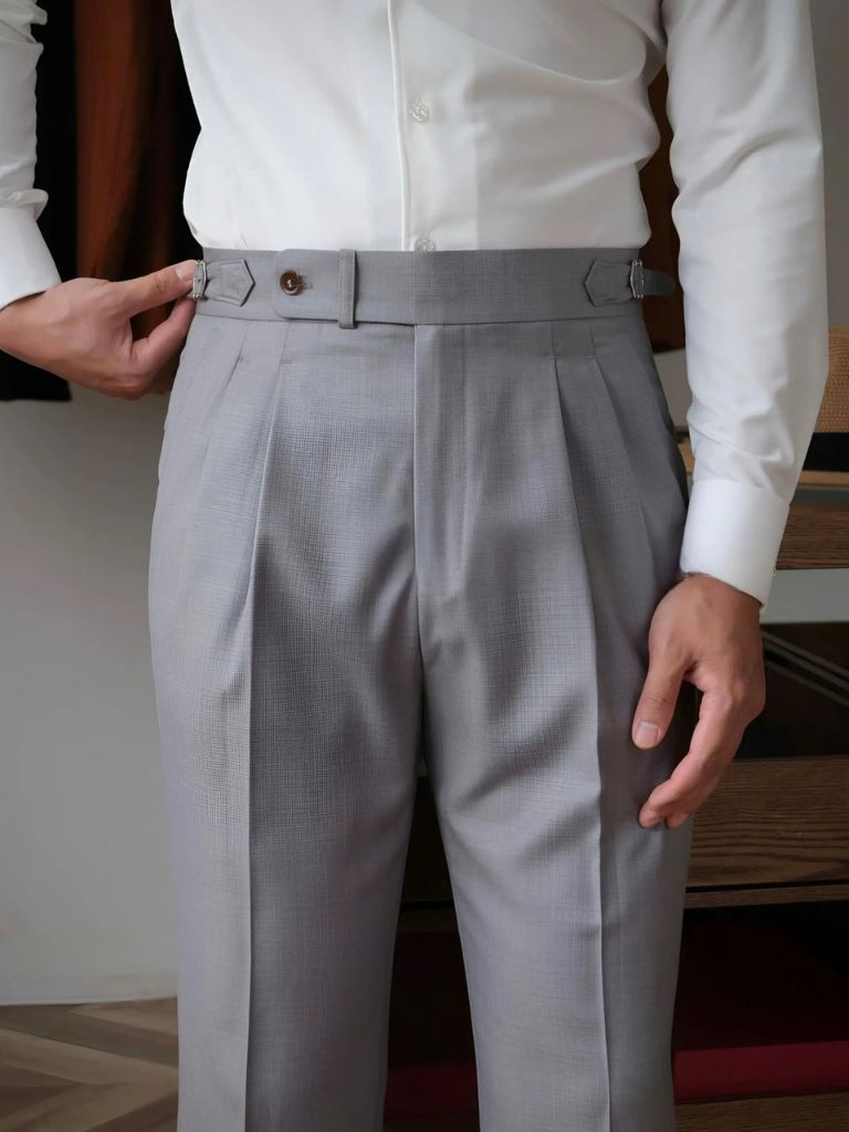 Classic Sidetab Trousers Tailored Elegance