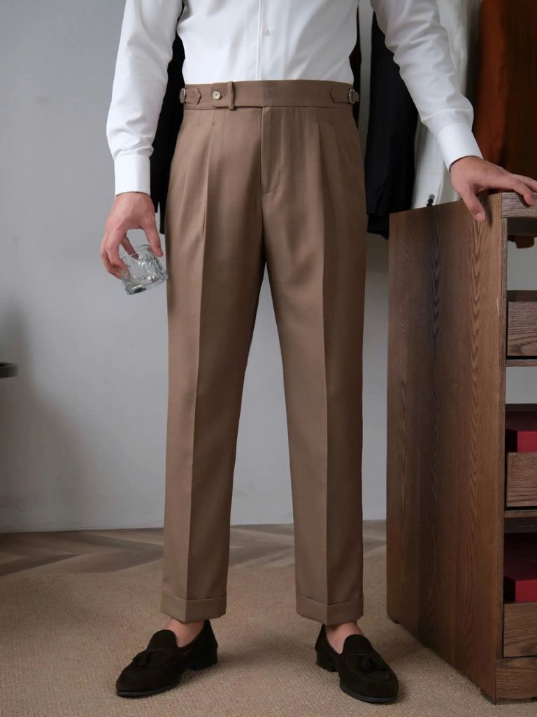Genova Sidetab Pants – Luxury Tailored