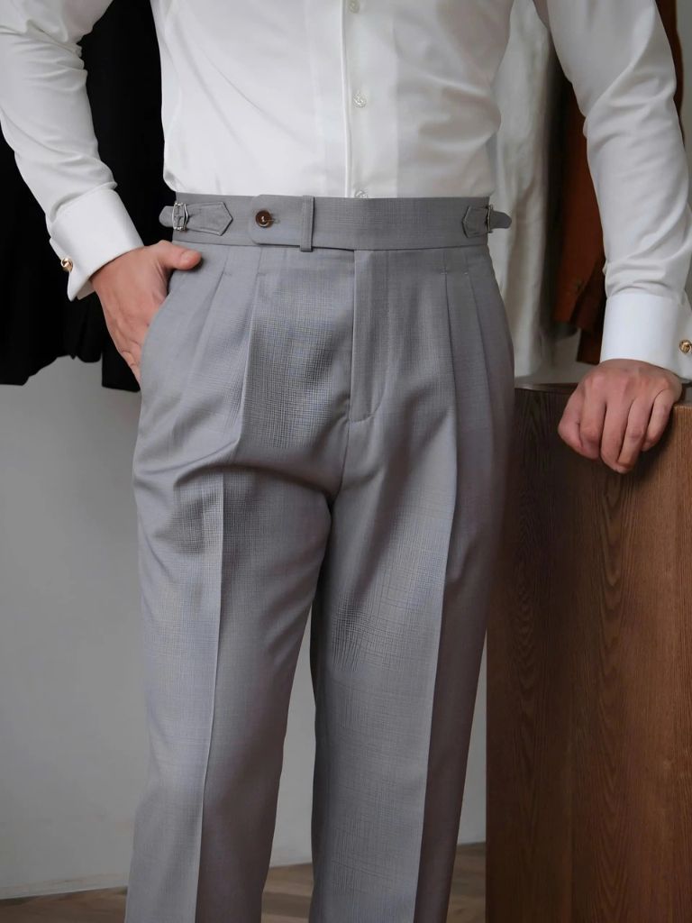Classic Sidetab Trousers Tailored Elegance