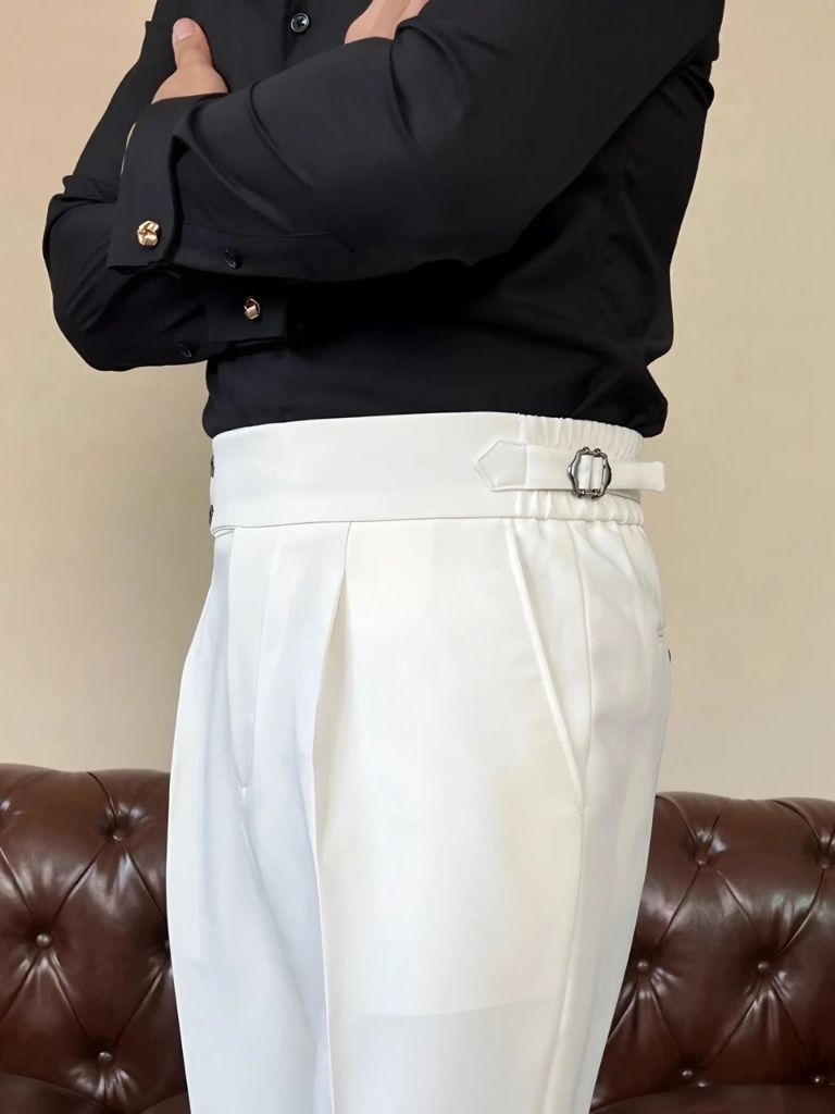 Elastic Side Tab Trousers Classic