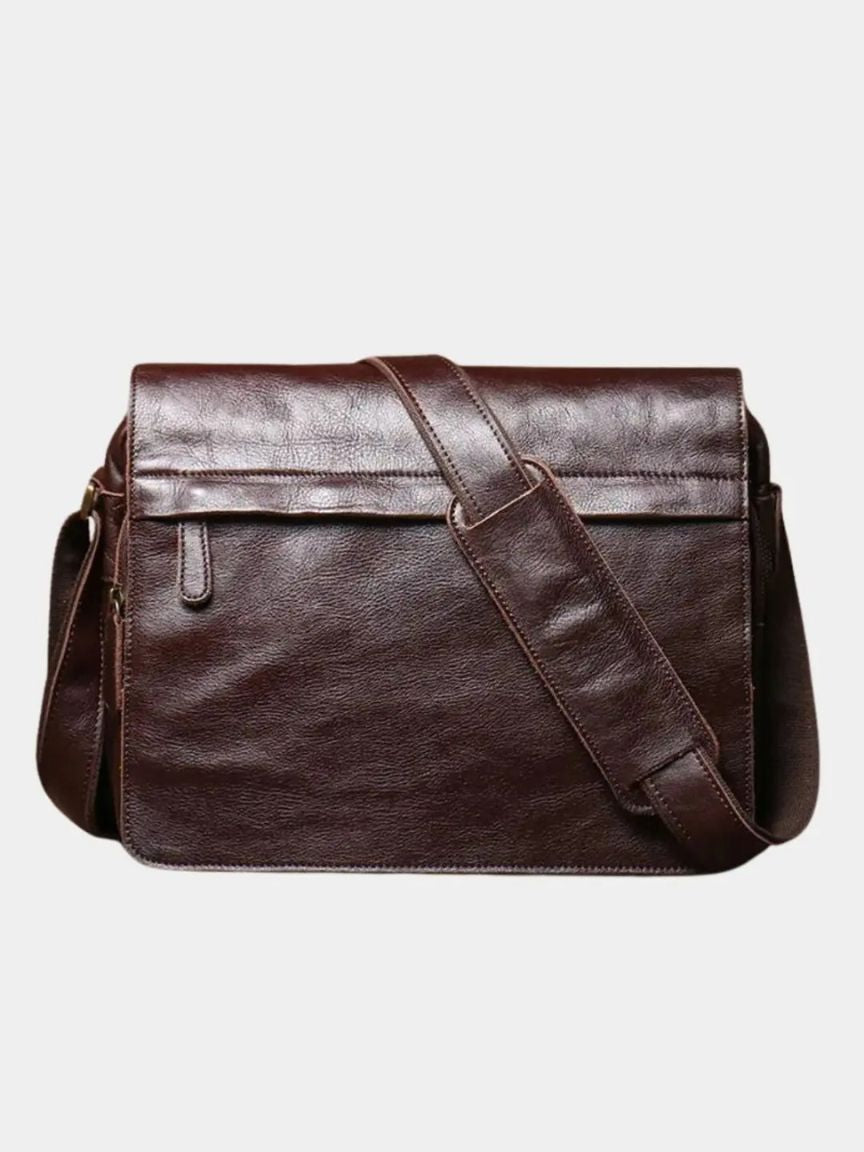 Leather Messenger Bag - Classic Elegance