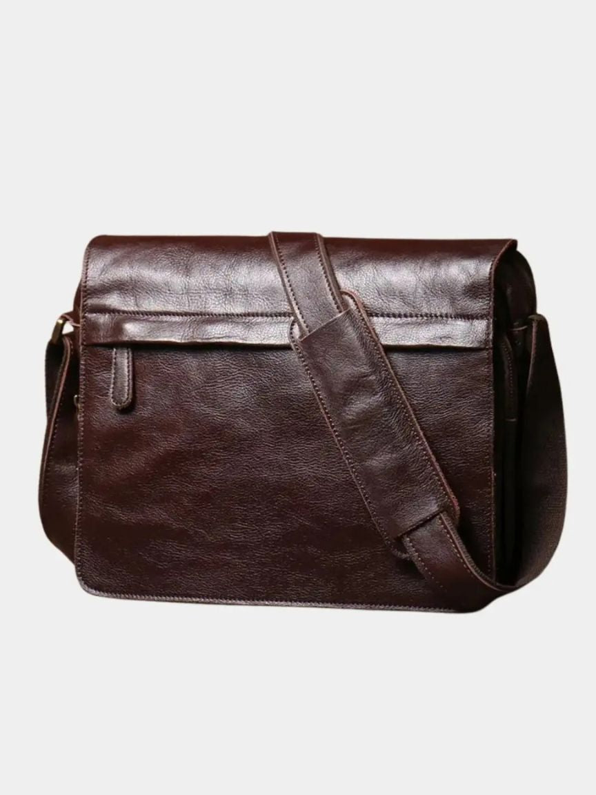 Leather Messenger Bag - Classic Elegance