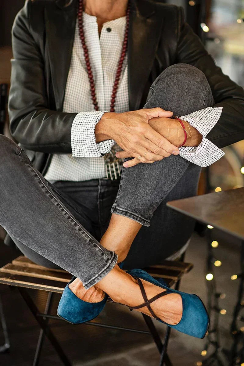 Elegant Strap Mid-Heels | Block Heel Shoes