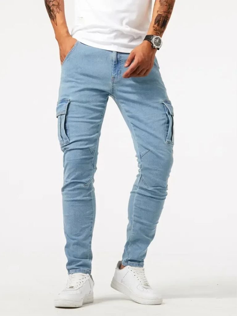 Denim Cargo Pants Comfortable Cotton Denim