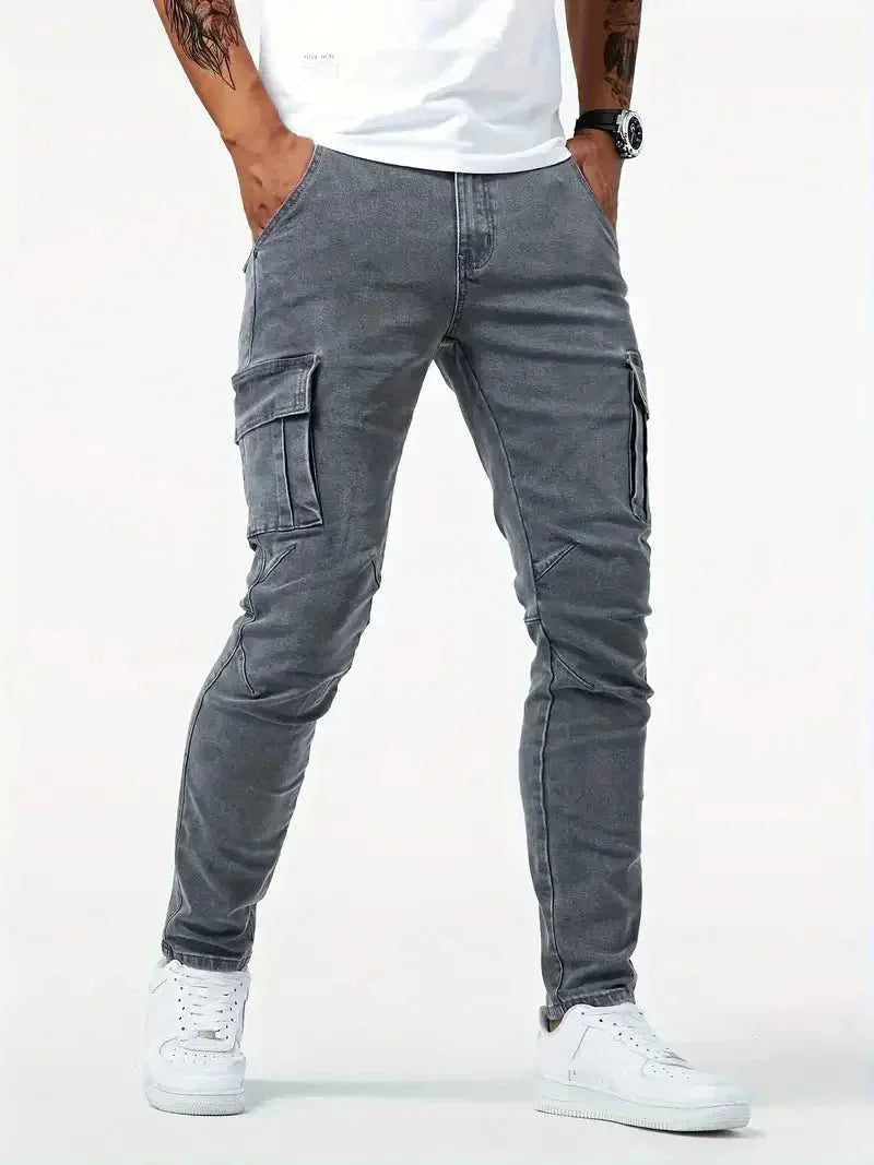 Denim Cargo Pants Comfortable Cotton Denim
