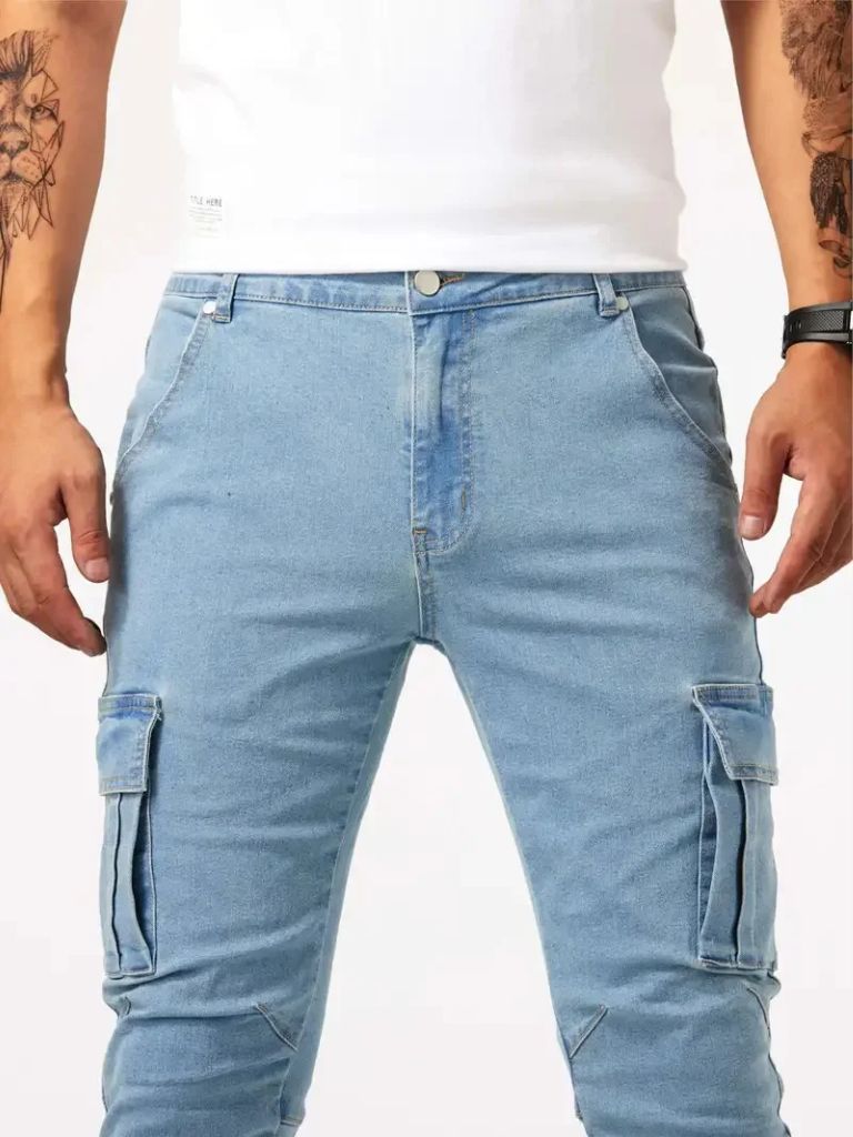 Denim Cargo Pants Comfortable Cotton Denim