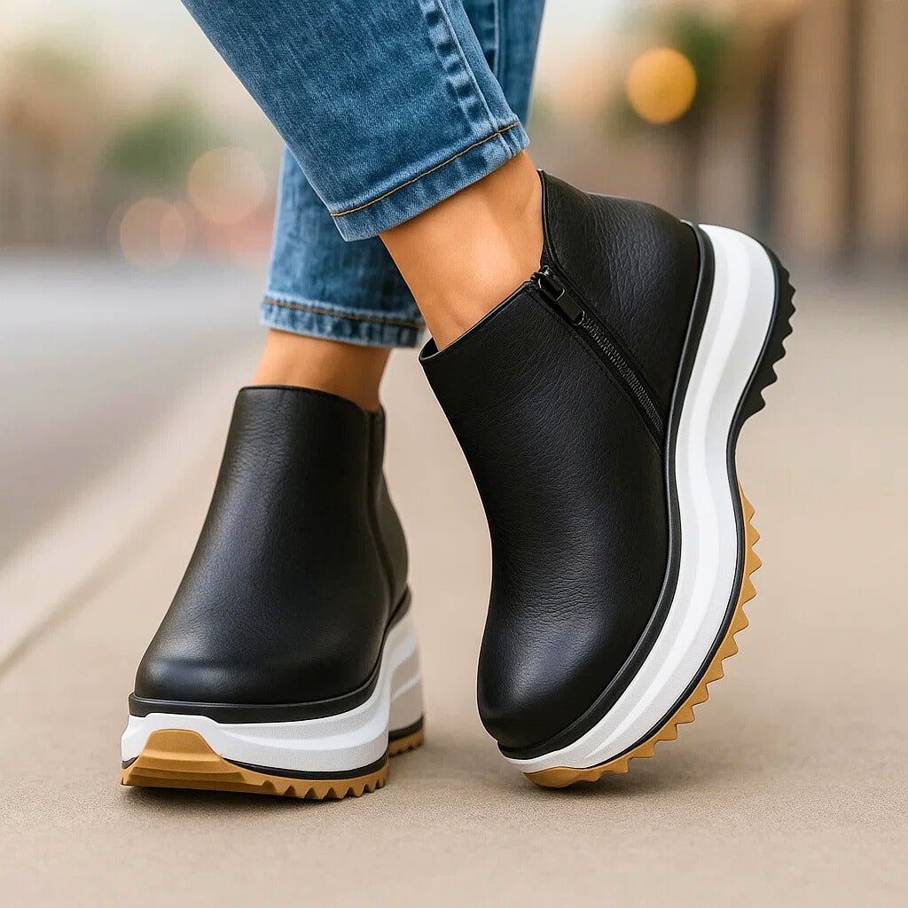 Leather Platform Shoes | Orthopedic Comfort