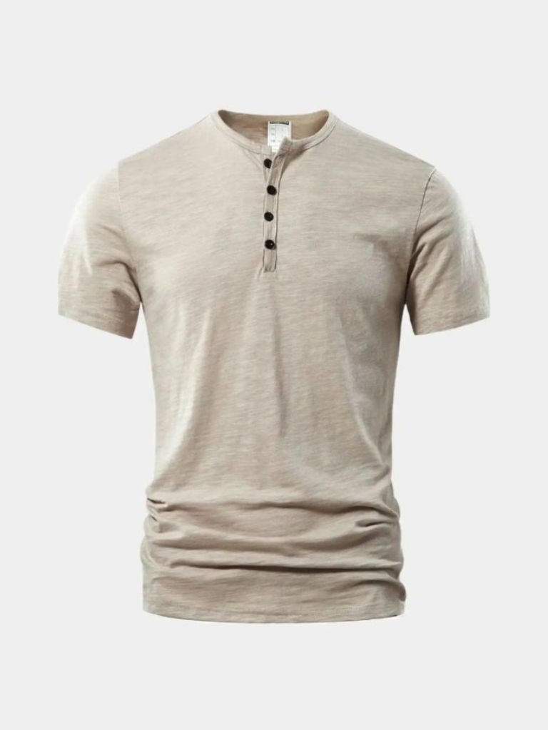 Casual Henley T-Shirt – Soft Cotton Classic
