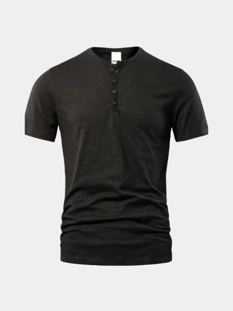 Casual Henley T-Shirt – Soft Cotton Classic
