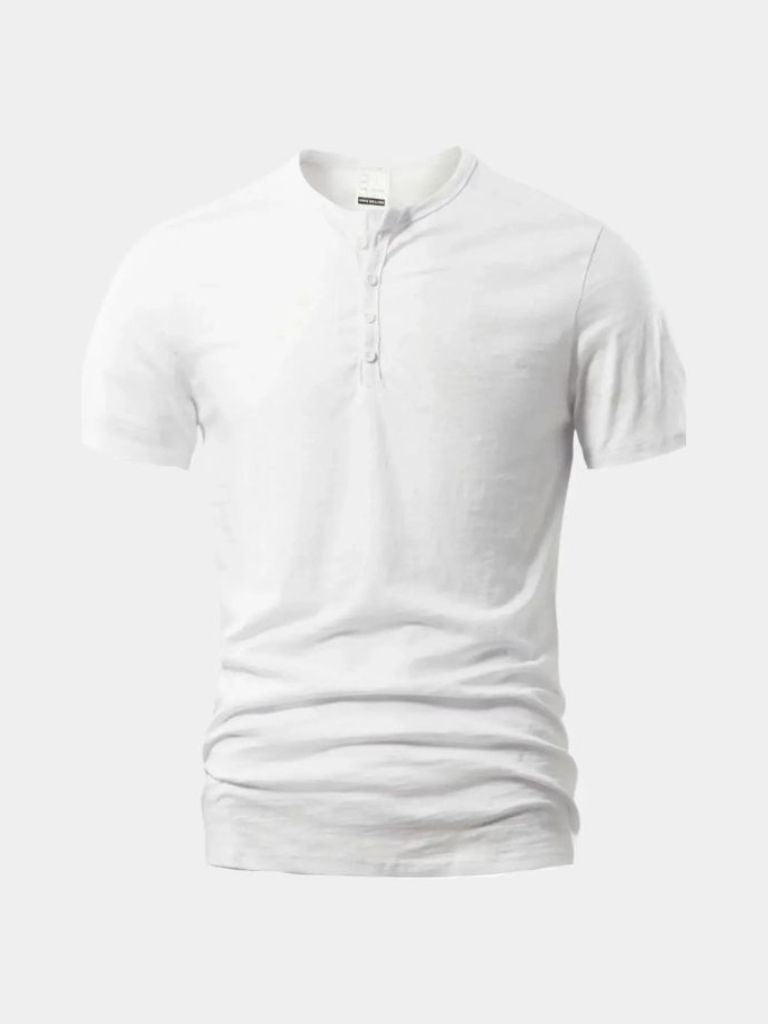 Casual Henley T-Shirt – Soft Cotton Classic