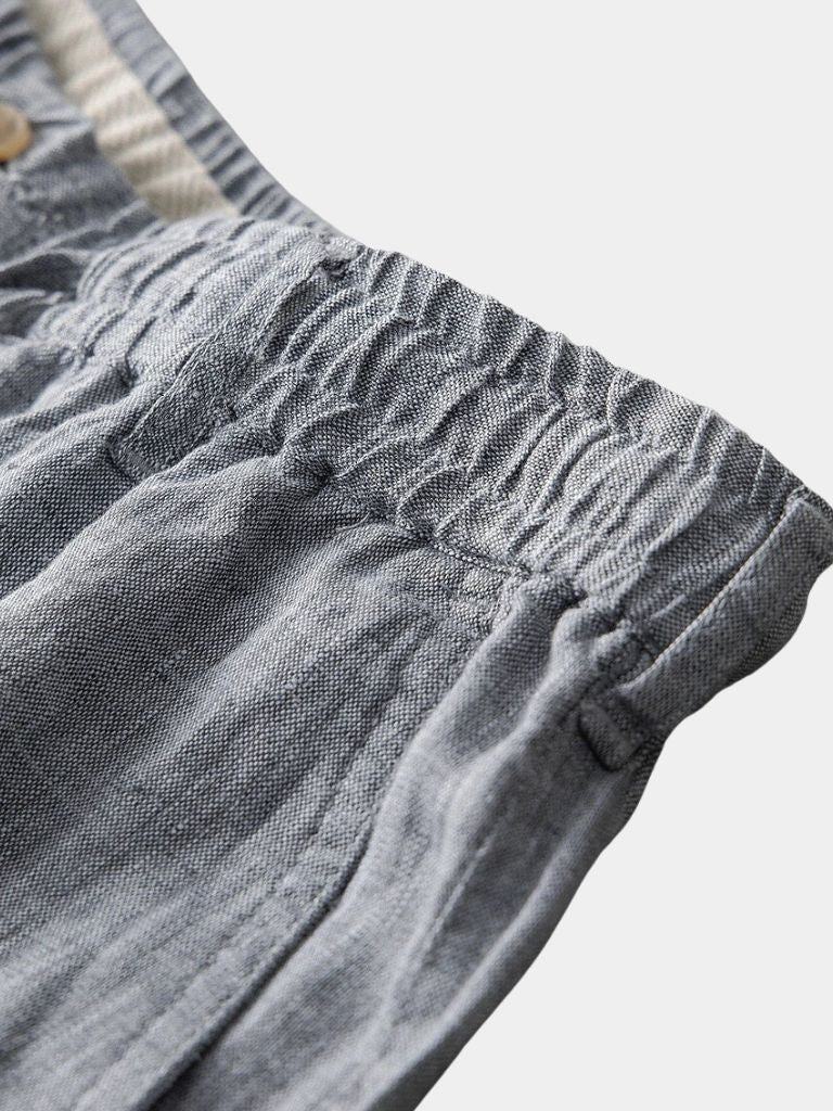 Gray Linen Shorts | Lightweight Breathable Style