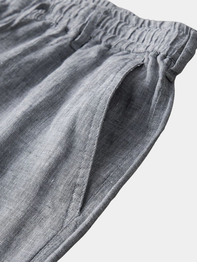 Gray Linen Shorts | Lightweight Breathable Style