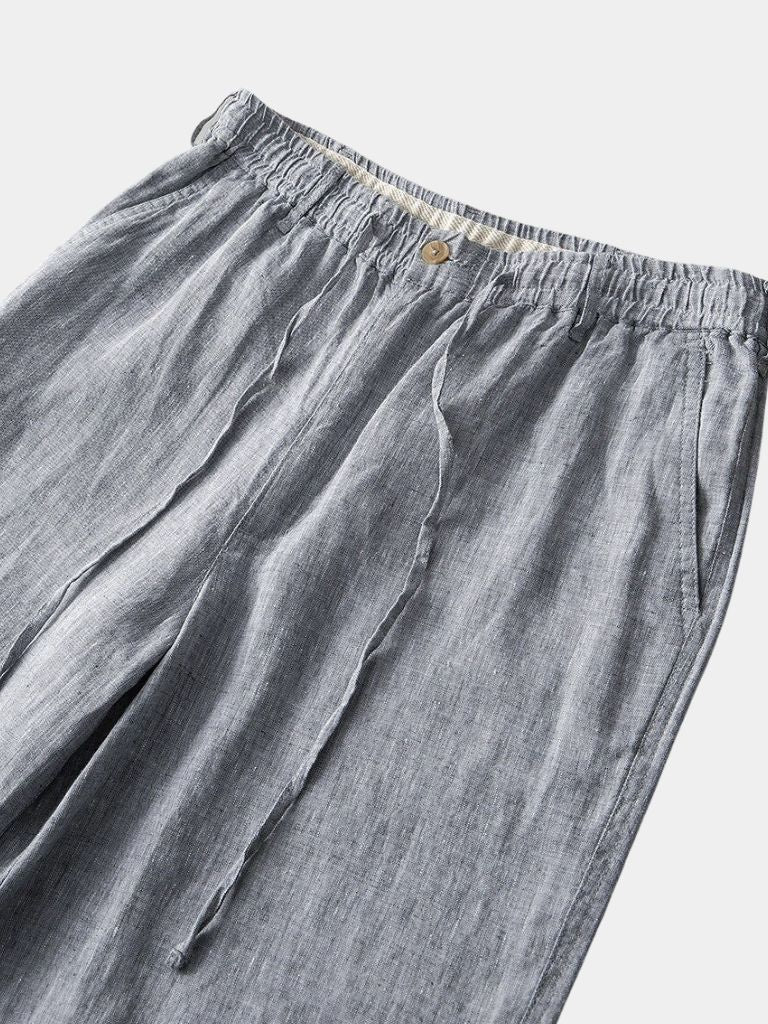 Gray Linen Shorts | Lightweight Breathable Style