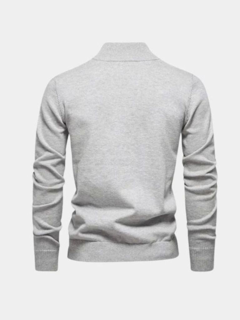 Half Zip Pullover Lightweight Cotton Blend