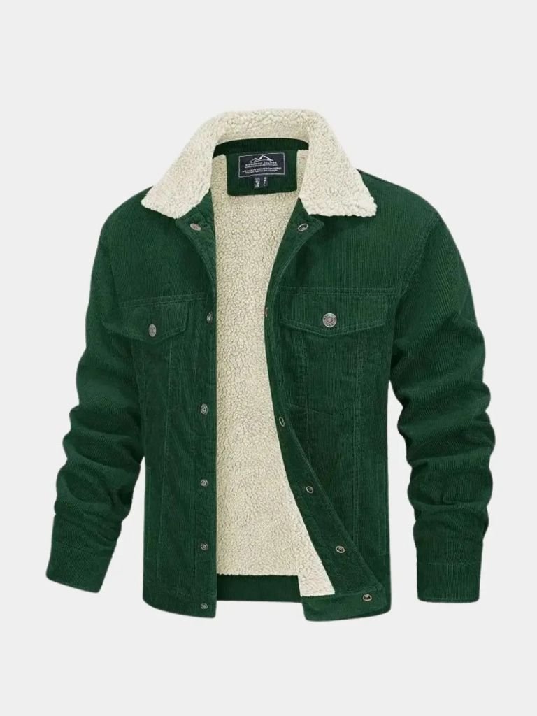 Corduroy Sherpa Jacket | Elegant Heritage Wear