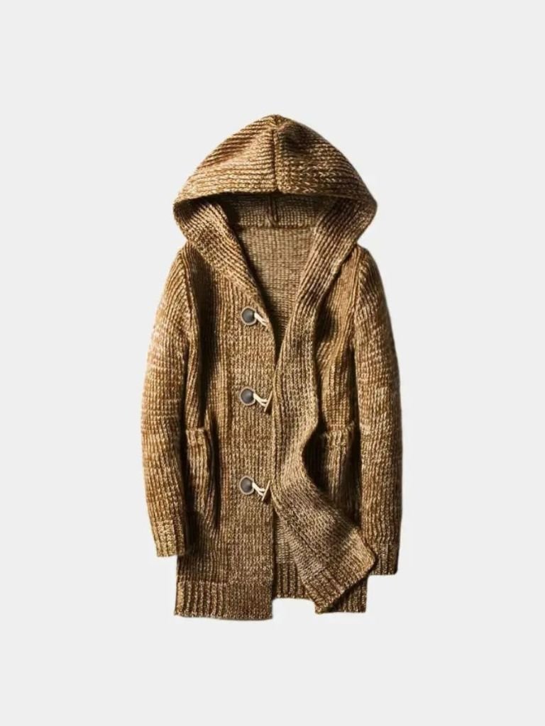 Knit Hooded Jacket – Stylish Lightweight Winter Coat