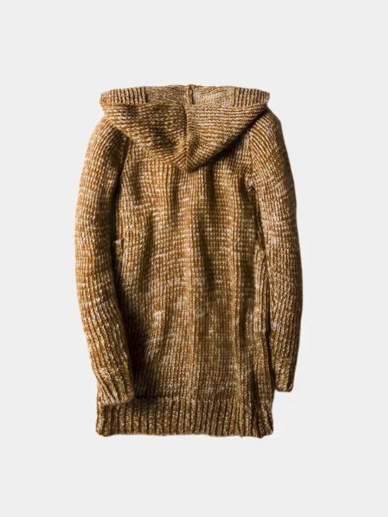 Knit Hooded Jacket – Stylish Lightweight Winter Coat