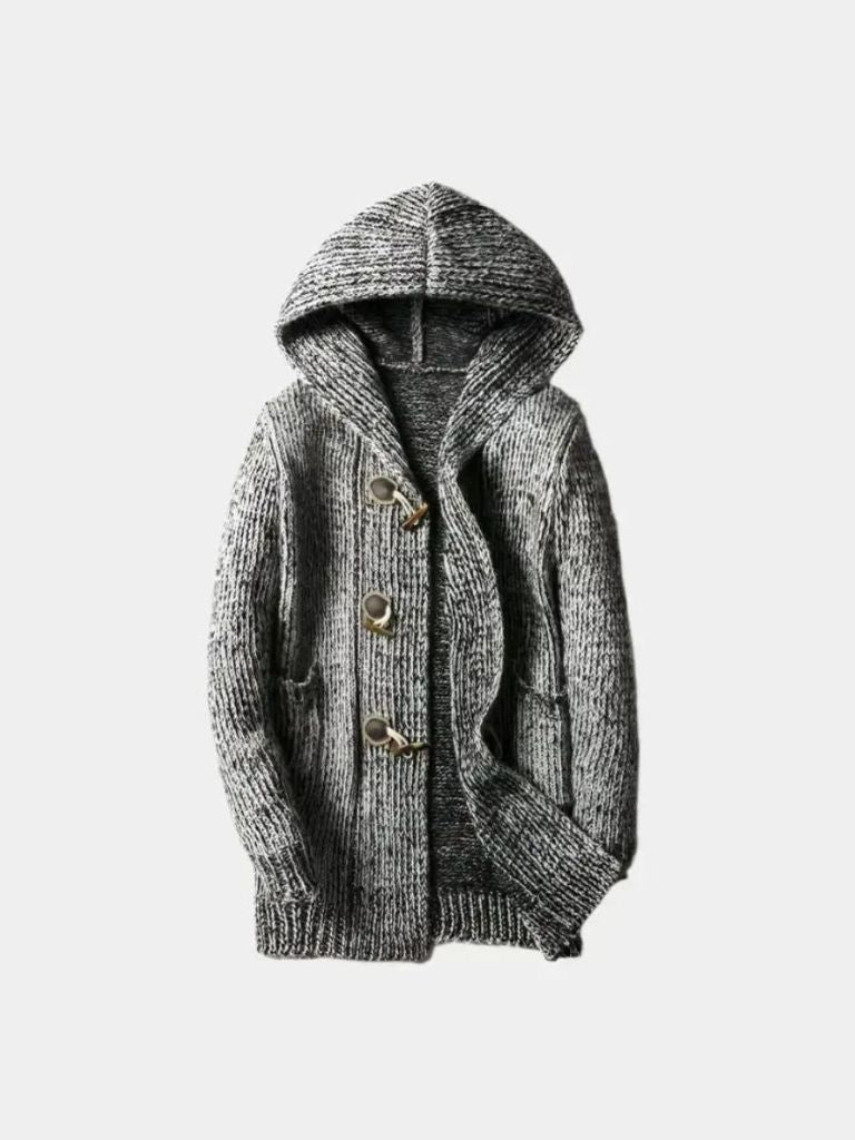 Knit Hooded Jacket – Stylish Lightweight Winter Coat