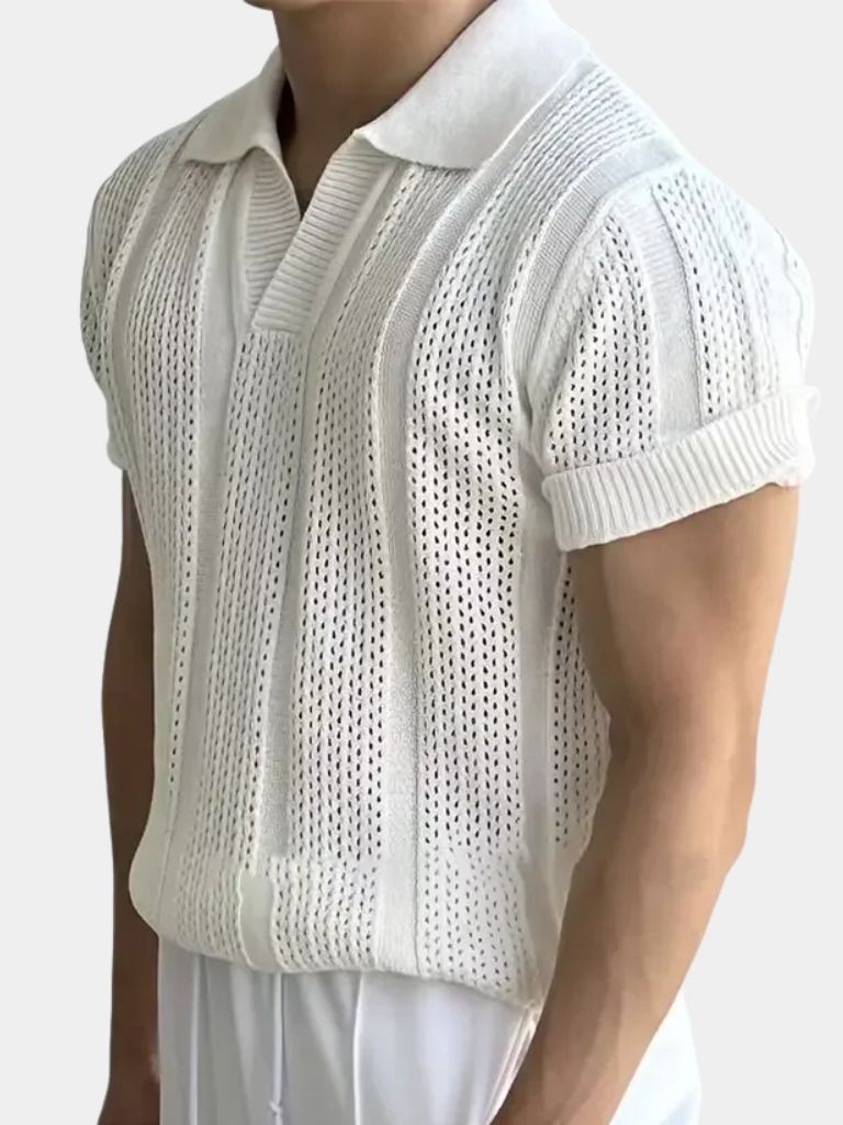 Ivory Polo Shirt Classic Elegance