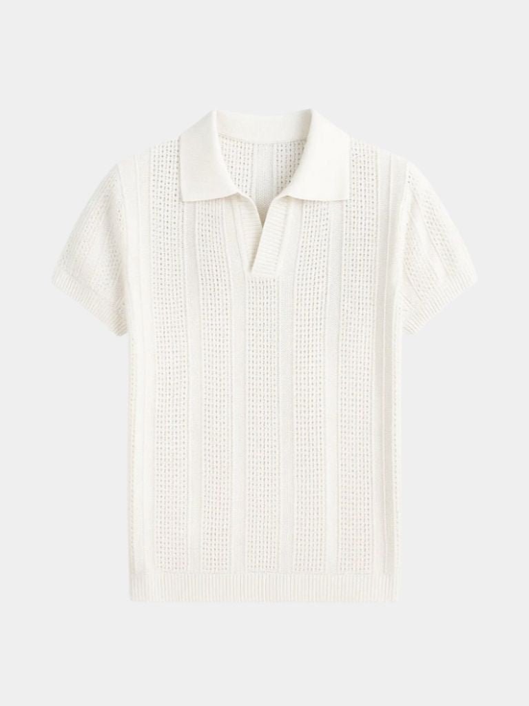 Ivory Polo Shirt Classic Elegance