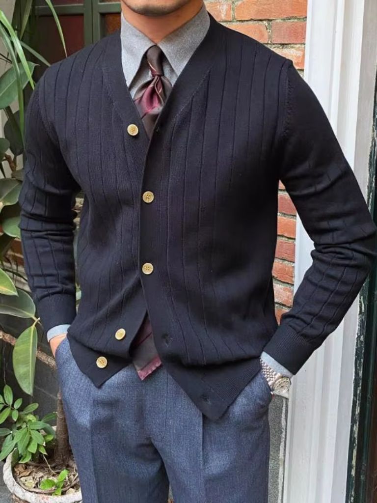 Knit Casual Cardigan – Cozy Fall Sweater With Adjustable Cuffs