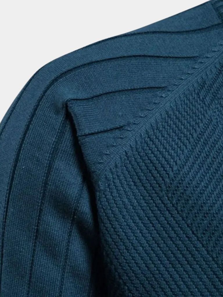 Jacquard Cardigan Sweater – Tailored Fit Luxury Knitwear